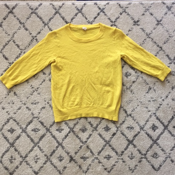 J. Crew Sweaters - Lowered!💥 J.Crew Yellow Cashmere Sweater